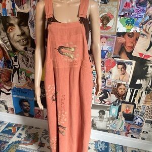 Linen jumper dress Blue Fish inspired